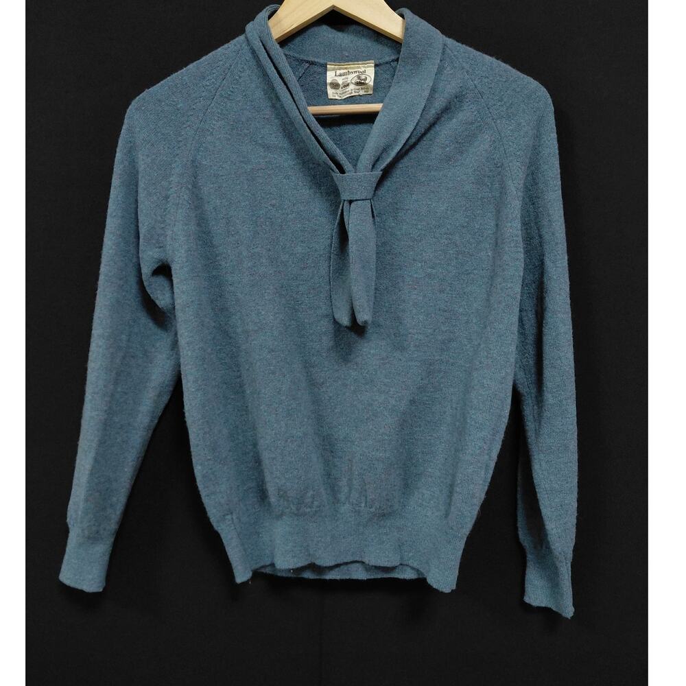 The Edinburgh Woollen Mill Lambswool Sweater Blue Knit Women See Measurements
